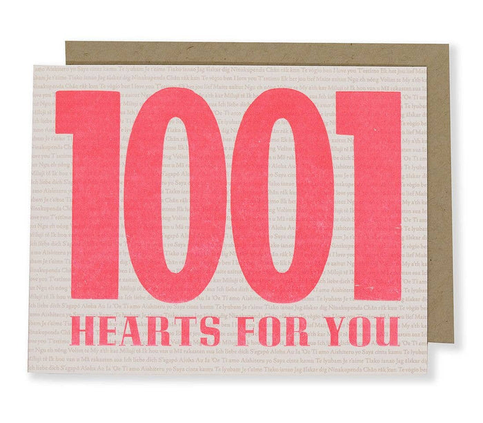 Letterpress card Love