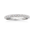 Sterling silver diamond cluster band with round stones, full row sparkle