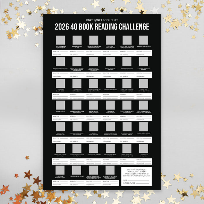 2026, 40 Books Reading Challenge Poster (Sold Out)