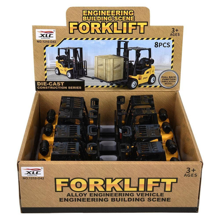 5" Diecast Pull Back Forklift       8/Disp