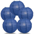BULK PACK (5) 18" Navy Blue Round Paper Lantern, Crisscross Ribbing, Chinese Hanging Wedding & Party Decoration - PaperLanternStore.com - Paper Lanterns, Decor, Party Lights & More