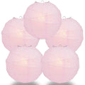 BULK PACK (5) 18" Pink Round Paper Lantern, Crisscross Ribbing, Chinese Hanging Wedding & Party Decoration - PaperLanternStore.com - Paper Lanterns, Decor, Party Lights & More