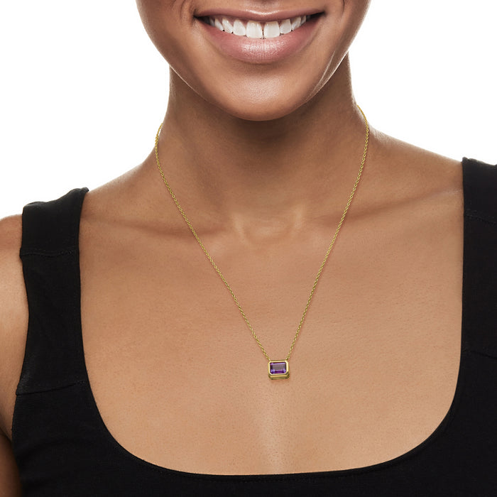 5.00 ct. t.w. Amethyst Jewelry Set: Earrings and Necklace in 18kt Gold Over Sterling