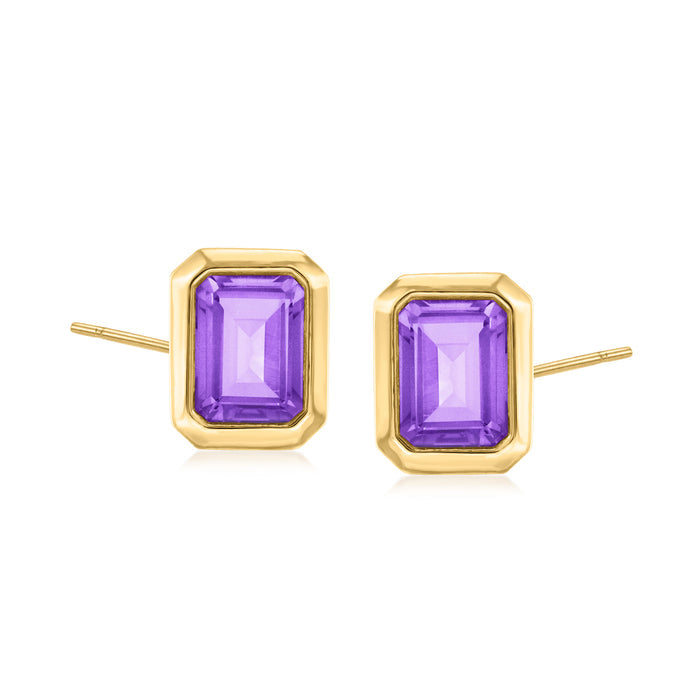 5.00 ct. t.w. Amethyst Jewelry Set: Earrings and Necklace in 18kt Gold Over Sterling