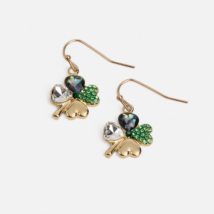 Whispers Abalone Clover Dangle - Green