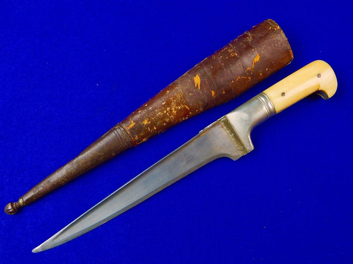 Antique 19 Century Afghanistan Afghan Khyber Fighting Knife Dagger w/ Sheath