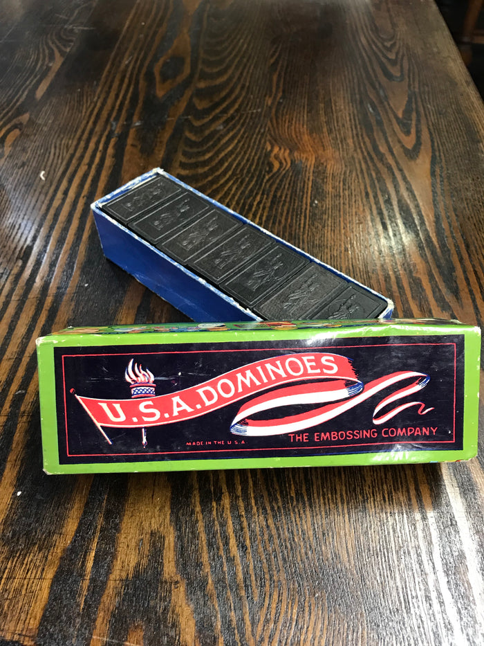 Vintage USA Dominoes Cardboard Box - TheBoxSF