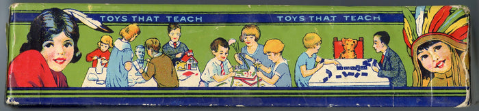 Antique 1920s USA Dominoes Game with Original Box and Instructions, Statue of Liberty - TheBoxSF