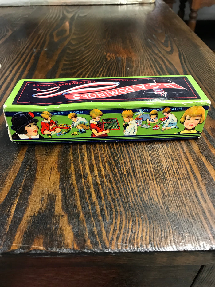 Vintage USA Dominoes Cardboard Box - TheBoxSF