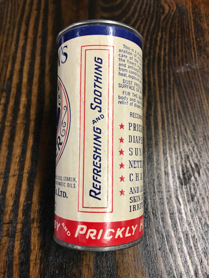 Vintage Ammen’s Baby Powder Tin Packaging with Powder Inside - TheBoxSF