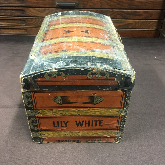 Old Vintage, Lily White Gloss STARCH BOX, Brantford Starch - TheBoxSF