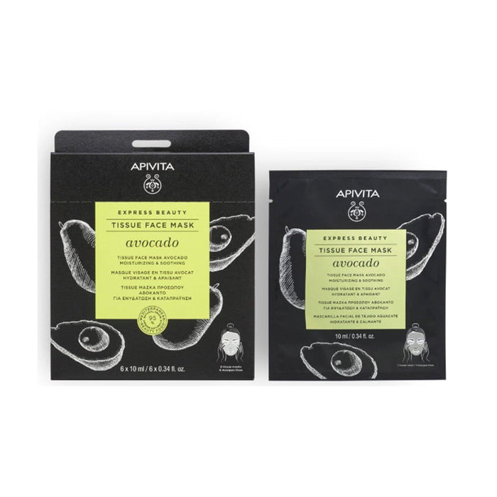 APIVITA Moisturizing & Soothing Tissue Face Mask (6X10ml)