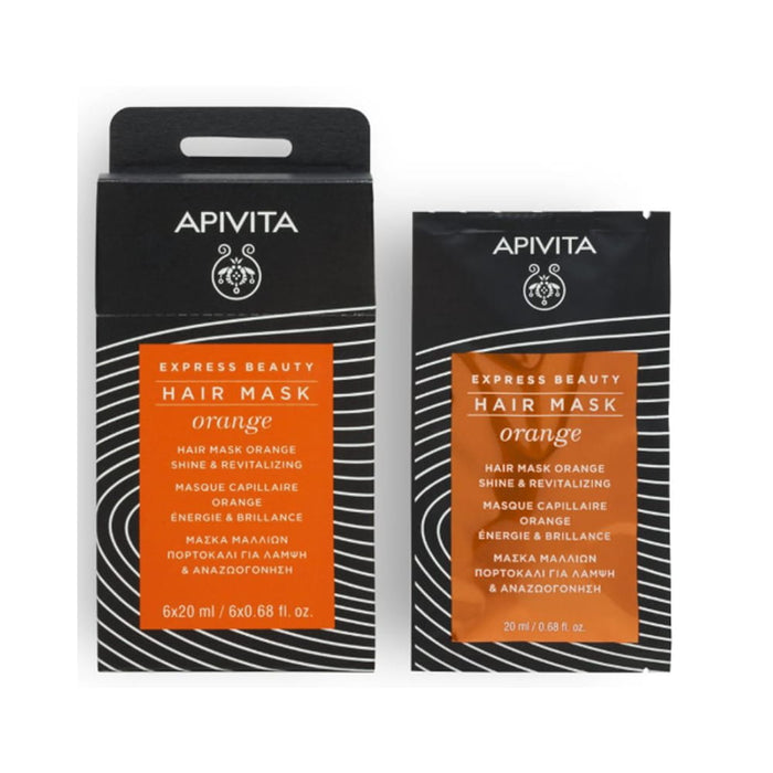 APIVITA Shine & Revitalizing Hair Mask Express Beauty (6X20ml)