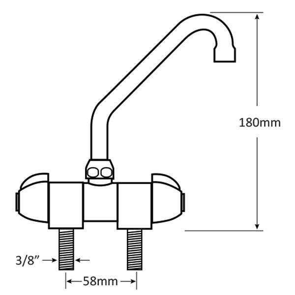 Aravon Double Folding Tap & Faucet