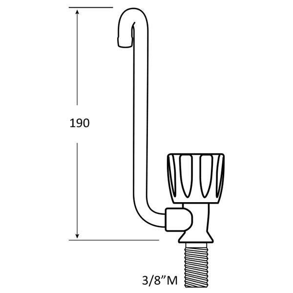 Aravon Left Single Tap & Faucet - Bosuns Boat