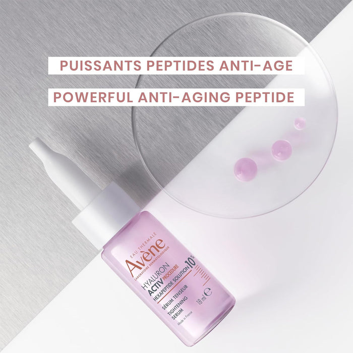 AVENE Hyaluron Activ Firming Serum l 10% Hexapeptide Solution 18ml l Anti-Aging Lifting Serum for Wrinkles & Firmness