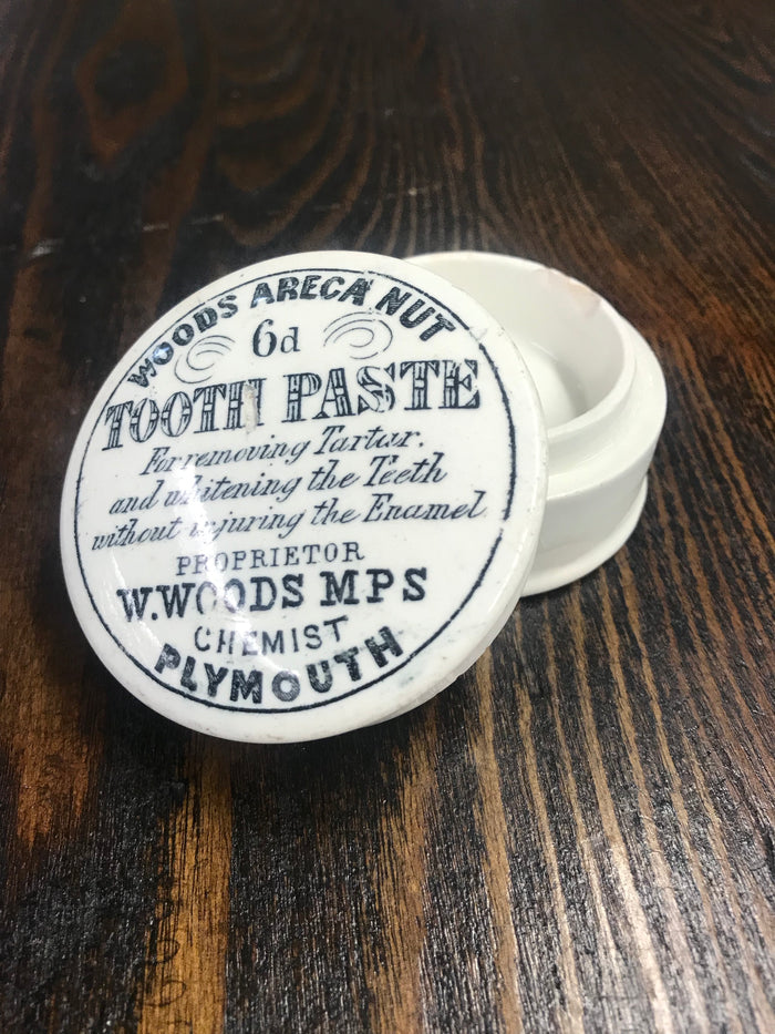Beautiful Antique Ceramic Tooth Paste Croc - Inside