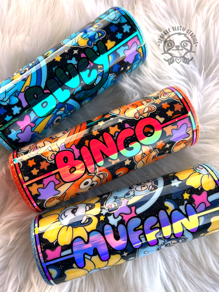Blue, Bingo, & Muffin 20oz Skinnies