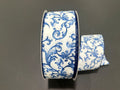 Blue Chino Swirls Wired Ribbon - 2.5" x 50yds