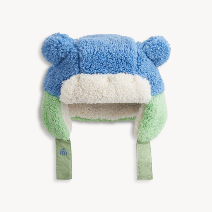 BLUE COLORBLOCK SHERPA HAT