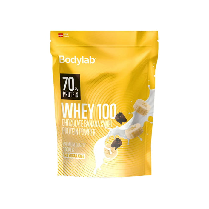 BODYLAB Whey 100 Chocolate Banana Swirl 1kg (No Sugar Added)