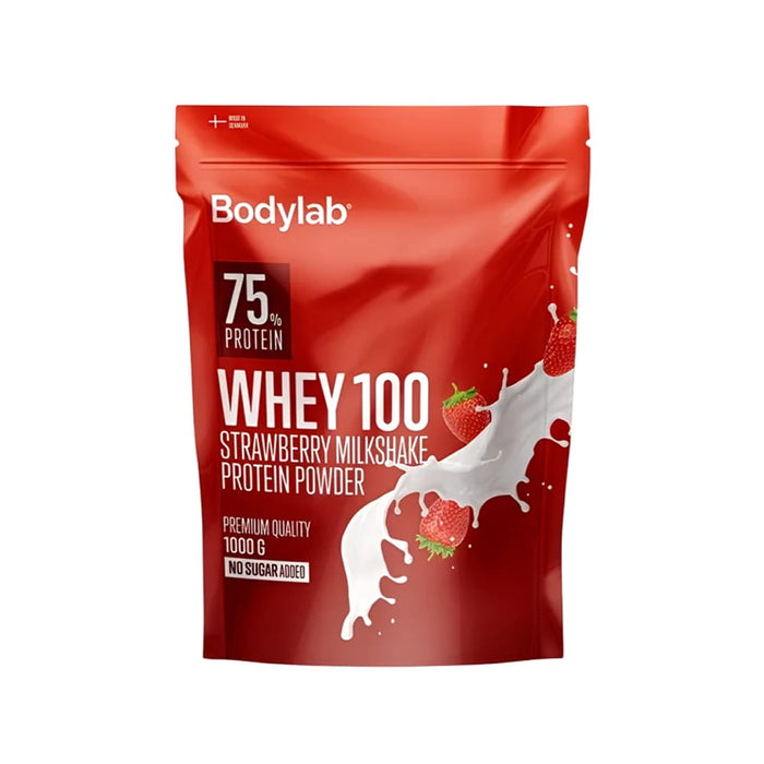BODYLAB Whey 100 Strawberry Milkshake 1kg (No Added Sugar)
