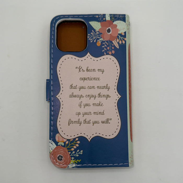 The back cover of a phone case inspired by Anne of Green Gables by L.M. Montgomery.