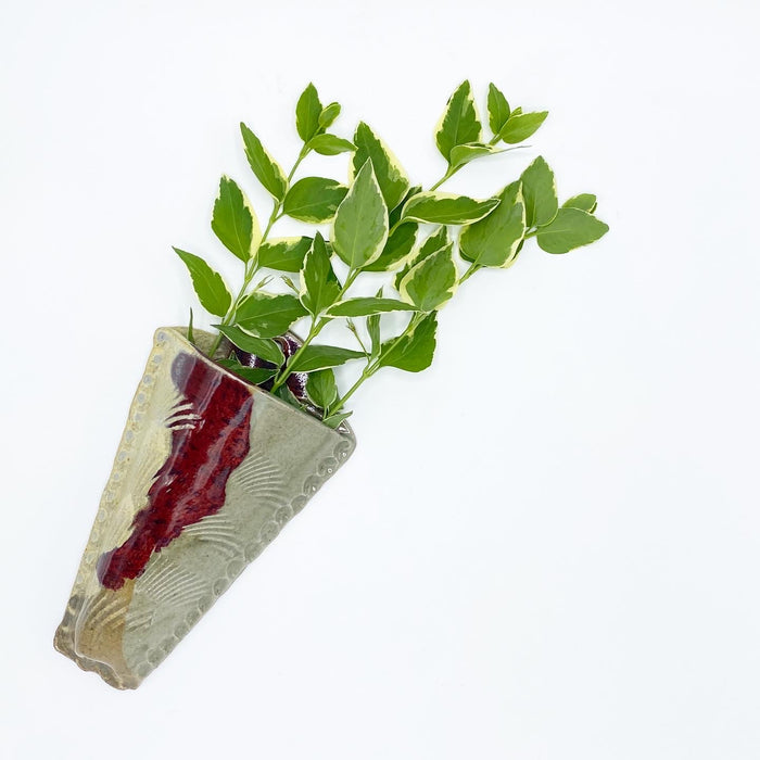 Bringle Mountain Red Wall Vase One - No One Alike