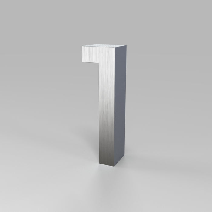 High‑quality silver brushed aluminum metal letters by FramePlus, ideal for exhibition booth branding