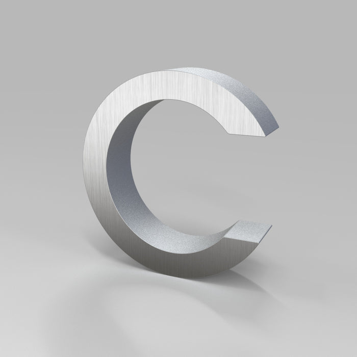 Frame Plus Brushed finish aluminum letters ——C