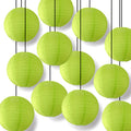 BULK PACK (12) 18" Apple Green Shimmering Nylon Lantern