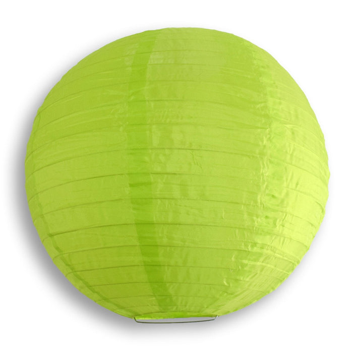 BULK PACK (12) 18" Apple Green Shimmering Nylon Lantern - PaperLanternStore.com - Paper Lanterns, Decor, Party Lights & More