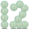 BULK PACK (12) 18" Cool Mint Green Round Paper Lantern, Crisscross Ribbing, Chinese Hanging Wedding & Party Decoration - PaperLanternStore.com - Paper Lanterns, Decor, Party Lights & More
