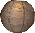 BULK PACK (12) 18" Driftwood Grey Round Paper Lantern, Crisscross Ribbing, Chinese Hanging Wedding & Party Decoration - PaperLanternStore.com - Paper Lanterns, Decor, Party Lights & More