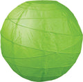 BULK PACK (12) 18" Grass Greenery Round Paper Lantern, Crisscross Ribbing, Chinese Hanging Wedding & Party Decoration - PaperLanternStore.com - Paper Lanterns, Decor, Party Lights & More