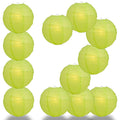 BULK PACK (12) 18" Light Lime Green Round Paper Lantern, Crisscross Ribbing, Chinese Hanging Wedding & Party Decoration - PaperLanternStore.com - Paper Lanterns, Decor, Party Lights & More
