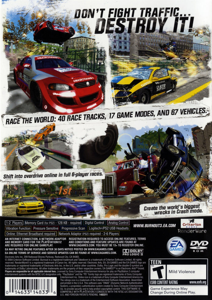 Burnout 3 Takedown PS2 - Video Game - Used - CaveGamers - Image 2