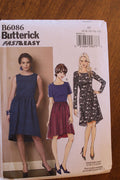 Butterick B6086, Misses Dresses, Lined, Uncut Sewing Pattern