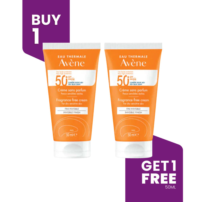 BUY 1 GET 1 - AVENE Fragrance-Free Cream SPF 50+ 50ML + 1 FREE