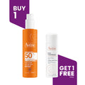 BUY 1 GET 1 - AVENE Spray Solaire Invisible  SPF 50+ 200ml + FREE Avene Eau thermale 50ml