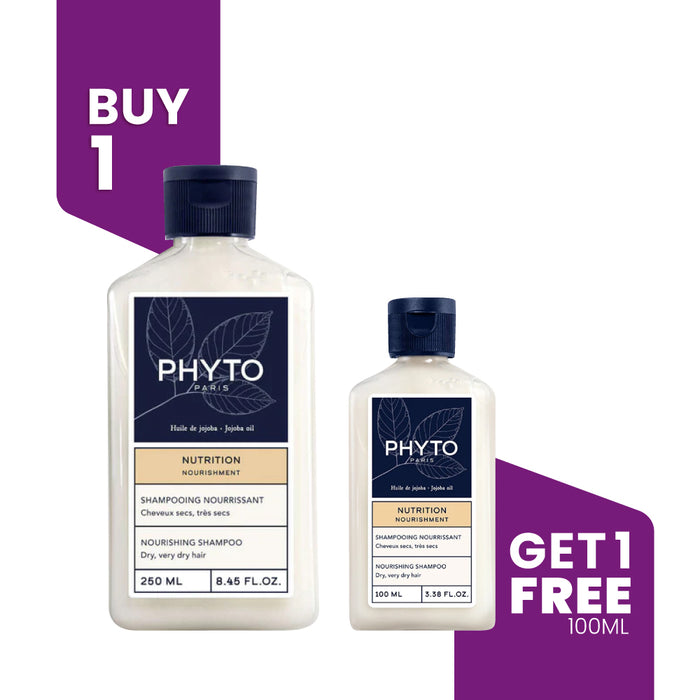 BUY 1 GET 1 - PHYTO Nourishment Shampoo 250ML + FREE PHYTO Nourishment Shampoo 100ML