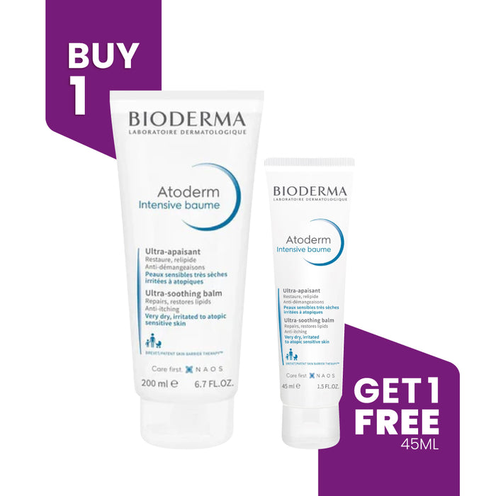 BUY 1 GET 1 BIODERMA Atoderm Intensive Balm 200ml + BIODERMA Atoderm Intensive Balm 45ml