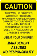 Caution High Pressure- 16"w x 24"h Aluminum Sign - UnitedSign