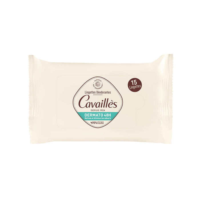 CAVAILLES Dermato Deodorant Wipes 48H 15 Wipes