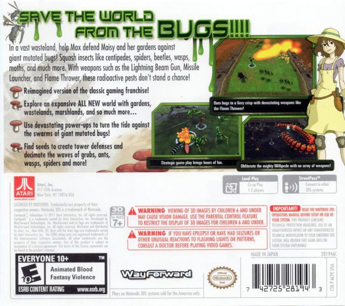 Centipede: Infestation 3DS - Video Game - Used - CaveGamers - Image 2
