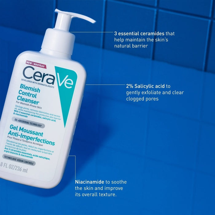 CERAVE Blemish Control Cleanser For Acne & Blemish Prone Skin 236ml