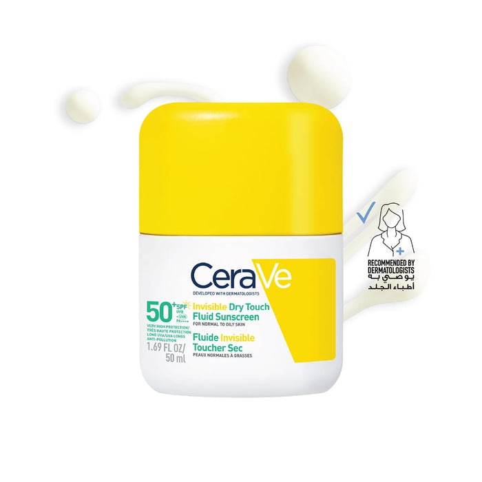 CERAVE CeraVe Invisible Dry Touch Fluid Sunscreen SPF 50+  (50 ml)