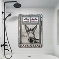 Donkey metal sign, Donkey Black White Hello Sweet Cheeks Metal Signs