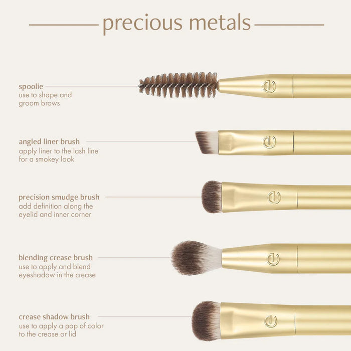 ECOTOOLS Precious Metals Brightening Eye Makeup Brush Set
