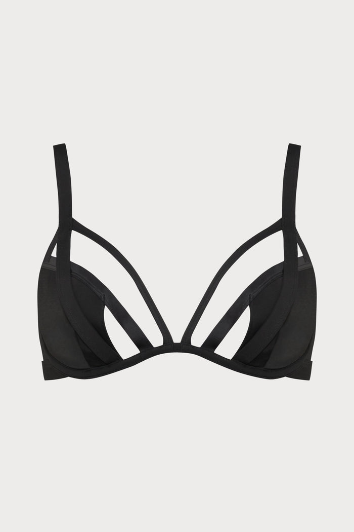 Maison Close Fatale Black Underwired Bikini Top